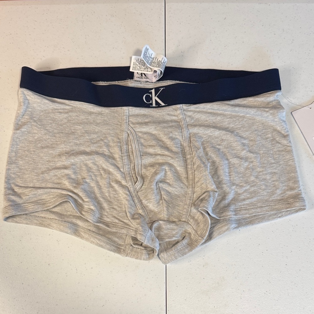 Calvin Klein Underwear in Light Gray with Dark Blue Waistband